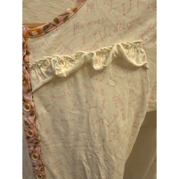 Girls Matilda Jane White Pink Crescendo Poet Music Notes Shirt Blouse Size 8 - Picture 4 of 6
